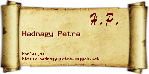 Hadnagy Petra névjegykártya